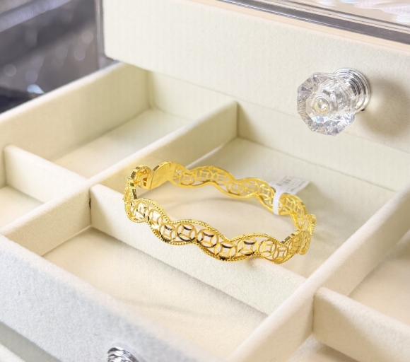 Vòng Kim Tiền Kiểu Xoắn 