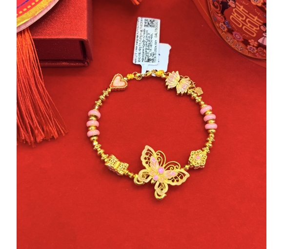 Lắc hồ điệp hồng 