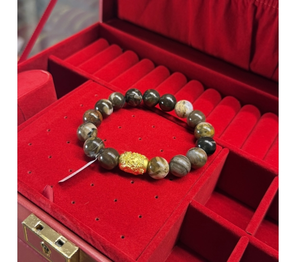 Vòng Chuỗi Phối Charm Vàng Chạm Rồng 