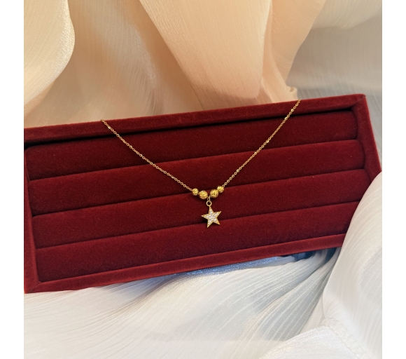 Dây chuyền ngôi sao bi móc máy 