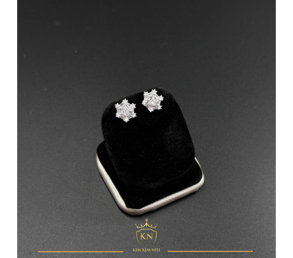 Bông tai bông tuyết tấm 