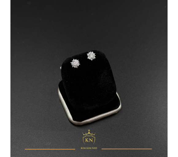 Bông tai đít đẩy hoa tuyết tấm