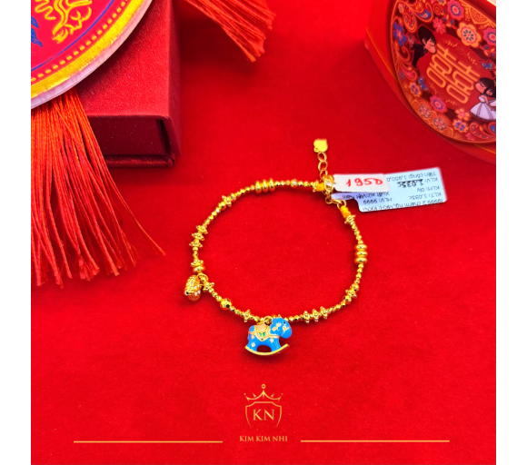 Lắc charm ngựa xanh 